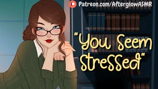 Sweet Librarian Comforts You School Stress Overworked Listener Rain Sleep Aid F4A [upl. by Nehpets]