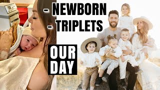 Our Day in the Life with Triplets amp Newborn Baby 2 YEARS LATER [upl. by Arny]