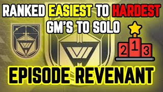 RANKED  Easiest To Hardest Grandmaster Nightfalls To SOLO In Episode Revenant  GM Selector Node [upl. by Lednam]