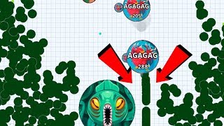 Agario Solo Hacker Killer Macro Feed Hack Pro Dominating Agario Mobile Gameplay [upl. by Annahsal]