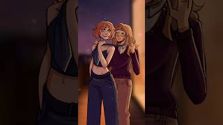 how I act around my crush vs my friends 👯‍♀️ animation digitalart art funny memes [upl. by Ardell]