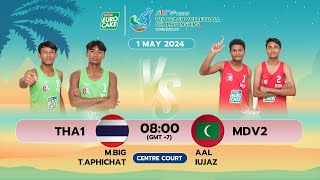 THA1  MDV2  Pool A  Men Asian U19 Beach Volleyball 2024 [upl. by Eddina]