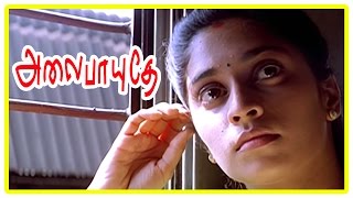 Alaipayuthe Scenes  Madhavan hides Shalinis thaali  Jayasudha meets Shalini in the train [upl. by Parrish]