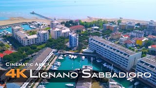 LIGNANO SABBIADORO 🇮🇹 4K Drone Aerial Friuli Venezia Giulia ITALY [upl. by Slaughter]