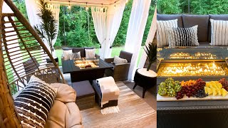 DIY PATIO MAKEOVER  Satisfying Clean and Decorate Patio Makeover  Outdoor Decorating Ideas [upl. by Stag]