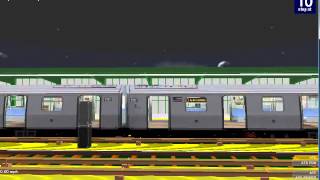 OpenBVE NYCT Y Train Arriving and Departing  Bedford Pk Blvd [upl. by Naols]