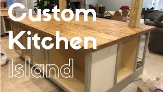 Custom Kitchen Island Build [upl. by Kcirrez]