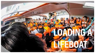 Loading 150 Persons in a Lifeboat on a Cruise Ship [upl. by Harrell386]