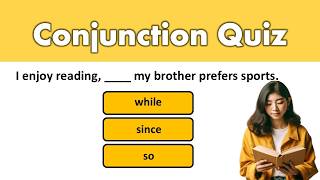 Conjunctions in English Grammar English Grammar Quiz MCQ  English Test MCQ [upl. by Mirabel]