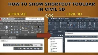 Shortcut toolbar in autocad civil 3d [upl. by Epoh]