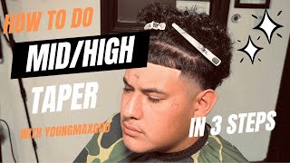 HIGH TAPER TUTORIAL HOW TO STYLE CURLY HAIR TUCSON ARIZONA BARBER [upl. by Yajiv895]