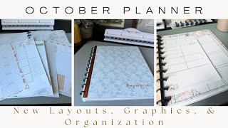 New Planner Set Up for October New Fall Graphics and Organization [upl. by Anerbas]