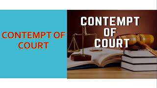 CONTEMPT OF COURTநீதிமன்ற அவமதிப்பு Full Explanation in Tamil தமிழ் [upl. by Skyler]