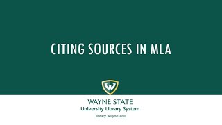 Citing Sources in MLA Format [upl. by Laenej]