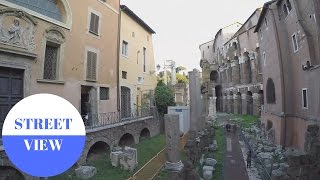 STREET VIEW Rom  Von der Tiberinsel zum Marcellustheater in ITALY [upl. by Minta668]