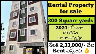 200 Square yards G4 Rental property for sale in hyderabad commercialproperty sale [upl. by Egidius744]