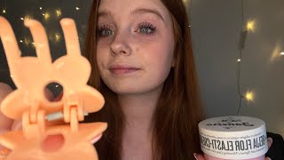 ASMR Pampering You To Sleep 🧡 skincare hair brushing nail care [upl. by Faus]