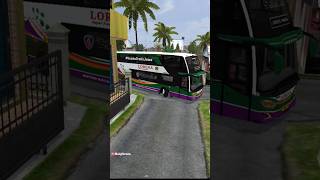 Bus Double Decker VS Bus Engkel Ketika lewat jalan sempit bussid [upl. by Adni767]