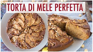 TORTA DI MELE SOFFICE  La Ricetta Perfetta SENZA BURRO e SENZA UOVA  Elefanteveg [upl. by Garrard]