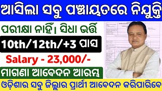 Odisha Panchayat Level Govt Jobs 2024  Odisha Govt Jobs  Odisha Govt Job Updates  Odisha Job [upl. by Ainegul]