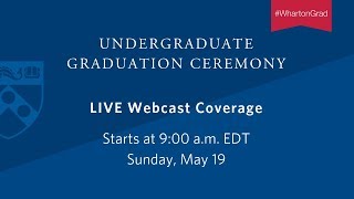 Wharton Undergraduate Graduation Ceremony 2019 [upl. by Cara]