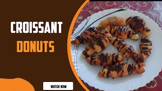 Mini croissant donuts  soft and fluffy donuts  donuts croissantdonuts youtube donutsrecipe [upl. by Uhile]