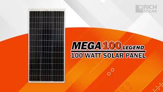 Unveiling the Mega 100 Watt Solar Panel Legend from Rich Solar for OffGrid Solutions [upl. by Airdnola]