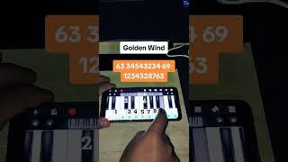 Golden Wind piano Mobile tutorial jojos [upl. by Enniotna]