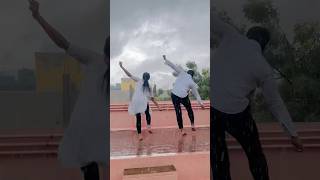 Adada mazhai da🌧️💞 comment ur next song for dance😇 danceshorts blackbeescouple shorts [upl. by Yasmar]