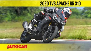 2020 TVS Apache RR 310 BS6 Review  Track Ride  Autocar India [upl. by Meensat]