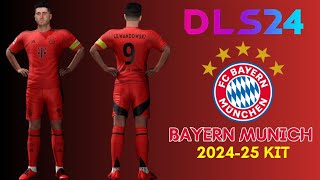 DLS 24 kits Bayern Munchen 202425 ⚫🔴 [upl. by Sillihp470]