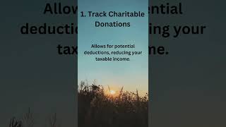 New Personal Tax Tip 1  Track Charitable Donations shorts [upl. by Ax]