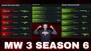 Season 6 META Changes Which Weapons Got Nerfed amp Buffed in MW3 [upl. by Lak]