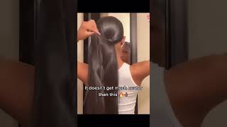 Sleek ponytail Hair tutorial  black women hair style transformation  2022 Tiktok hair fav hair [upl. by Rozella185]