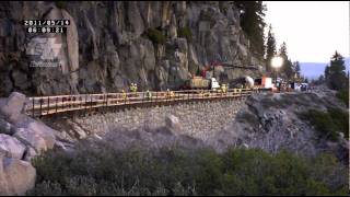 Caltrans District 3Echo Summit Rock Wall Repair Timelapse [upl. by Litta]