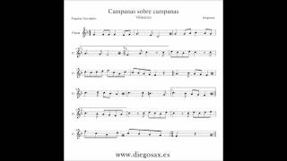 Campana sobre Campana Partitura Sax violín flauta trompeta clarinete trombón [upl. by Libyc]