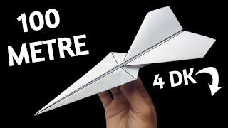 KAĞITTAN UÇAK NASIL YAPILIR HOW TO MAKE A PAPER AİRPLANE   100 METRE [upl. by Bouldon596]