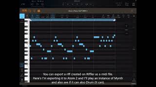 Riffler for iOS by Jonathan Bell  Midi export shorts [upl. by Abbotsen]