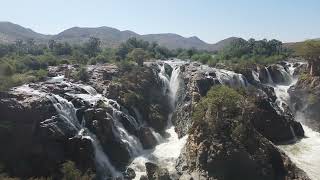 Epupa Falls drone video  Namibia [upl. by Yevette397]