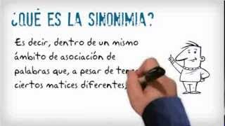 ¿Qué es la sinonimia [upl. by Niatirb]