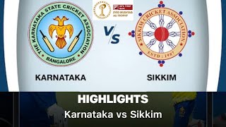 SMAT 2024 Karnataka Vs Sikkim Full Match highlights 🏆 Syed Mushtaq Ali trophy highlights 2024🏆 [upl. by Asta]