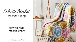 Celestia Blanket CAL how to read mosaic chart [upl. by Nnanaej723]