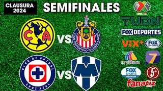 FECHAS HORARIOS Y CANALES PARA LAS SEMIFINALES DE LA LIGA MX CLAUSURA 2024 [upl. by Aihsekin]