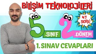 5 Sınıf Bilişim Teknolojileri 2 Dönem 1 Sınav Sorularının Çözümü [upl. by Eentruok]