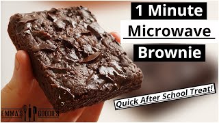 1 Minute Microwave BROWNIE  The EASIEST Chocolate Brownie Recipe [upl. by Amadas]