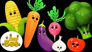 First Vegetables Dance Party Sensory Video For KidsHey Bee Sensory [upl. by Jaye]