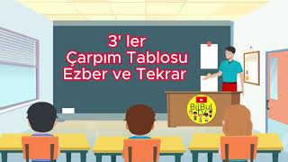 3ler Çarpım Tablosu Ezberleme Ve Tekrar [upl. by Nyleek]