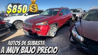 PRECIOS BARATOS EN UNA SUBASTA DE CARROS EN USA  CARROS DE 800dls [upl. by Ennoryt]