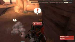 TF2 Pyro airblasts stickes into spawn [upl. by Lazaro]