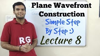 Construction Of Plane Wavefront In Hindi Class 12 Wave Theory Of Light planewavefront [upl. by Thurnau]